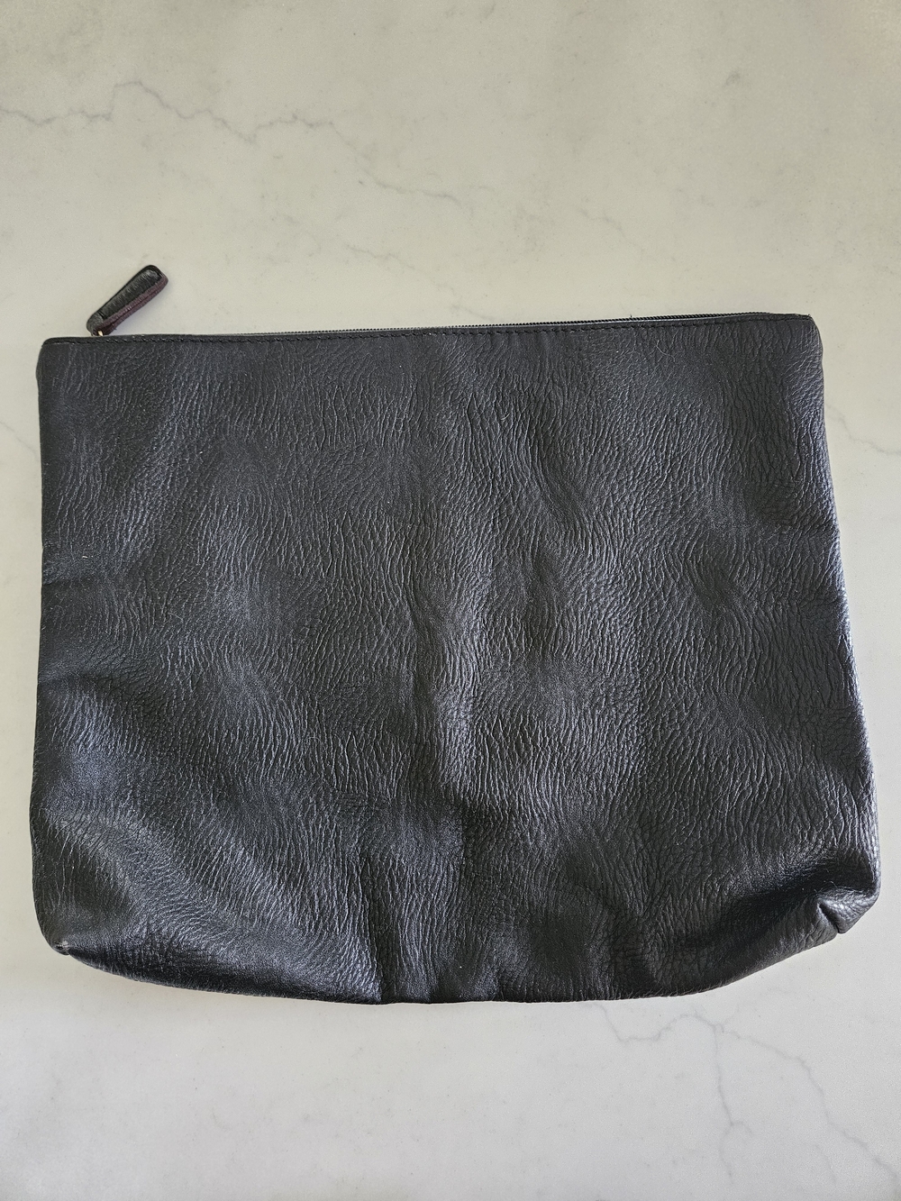 Free People Black Faux Leather 13 Inch Laptop Sleeve Pouch